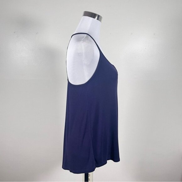 Floreat Anthropologie Navy Lace Racerback Tank Medium - Picture 5 of 9